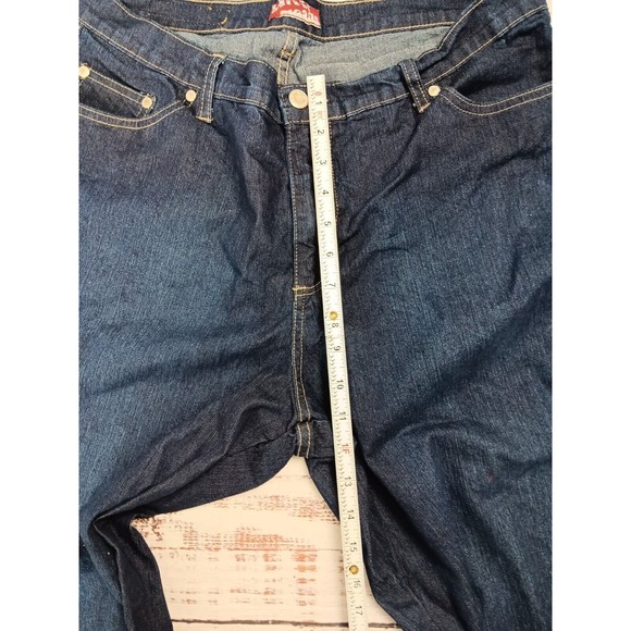 UKA JEANS women's 18A blue jeans pants High Rise Cotton Blend Stretch - Picture 3 of 8